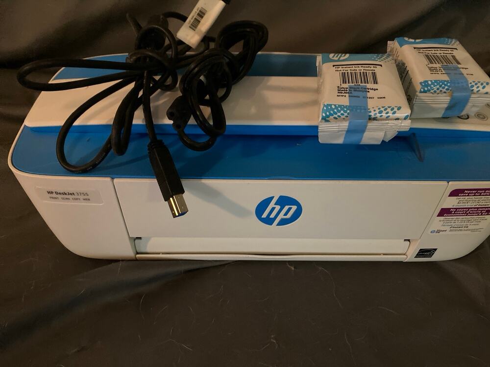 HP DeskJet 3755 All-in-One Compact Wireless Color Inkjet Printer Scanner NWOB